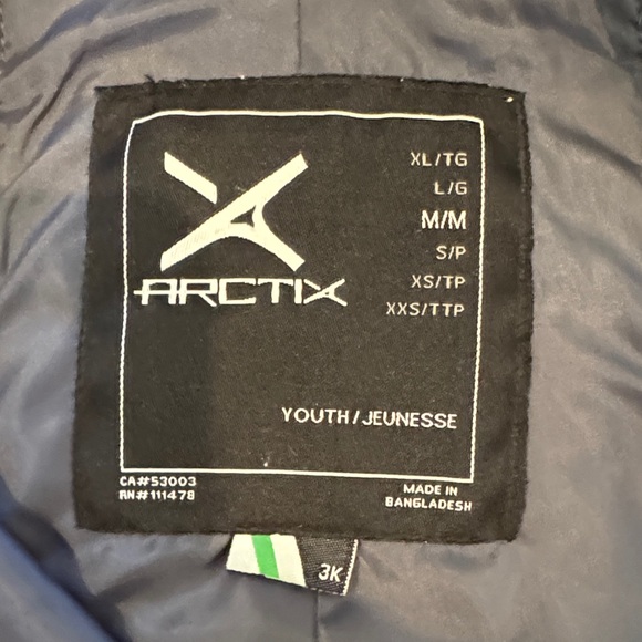Arctix Youth Snow Bibs - Black Size M - Picture 2 of 4